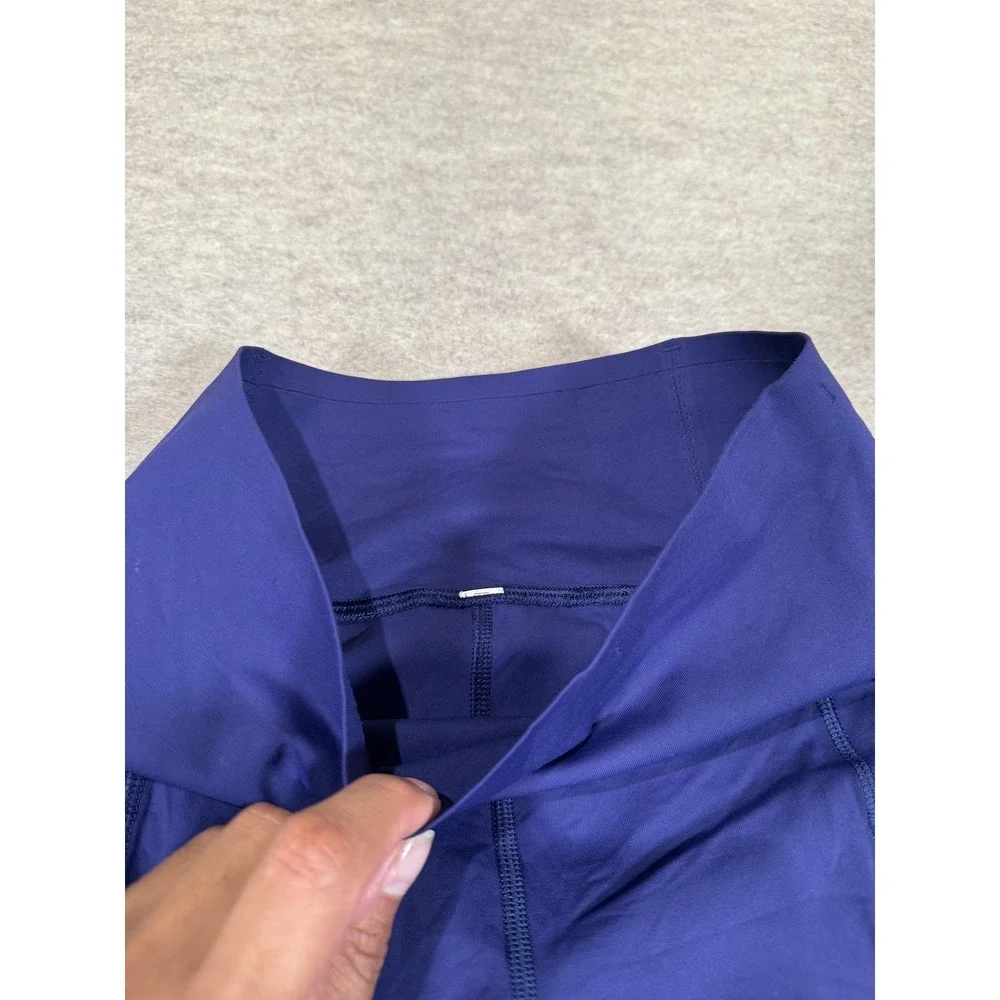 Lululemon Leggings‎ Womens 4 Blue Capri High Rise Mesh Pockets Running Yoga